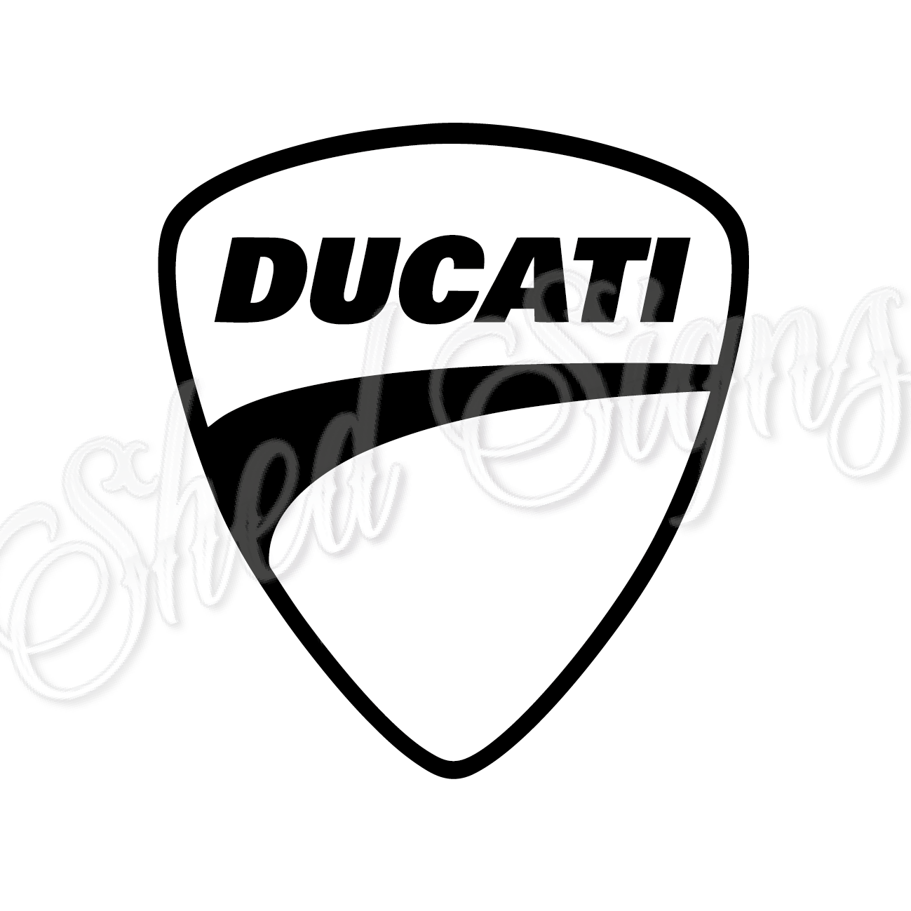 Ducati Black- 3D Acrylic Laser Cut Sign.