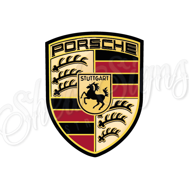 Porsche Badge -  Acrylic Laser Cut Sign.