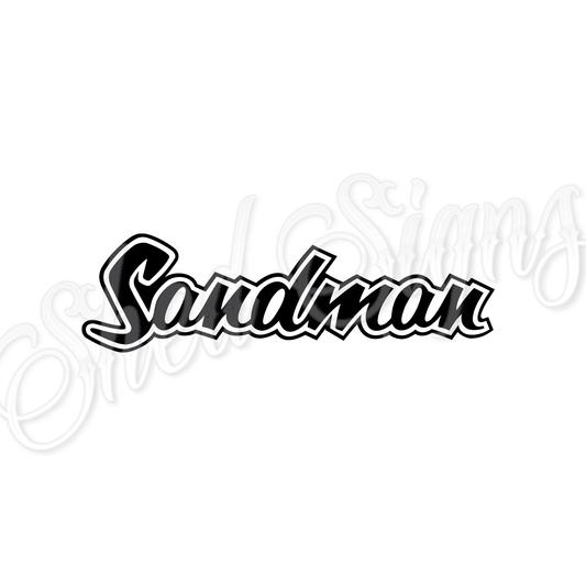 Sandman HQ HJ - 3D Acrylic Laser Cut Sign.