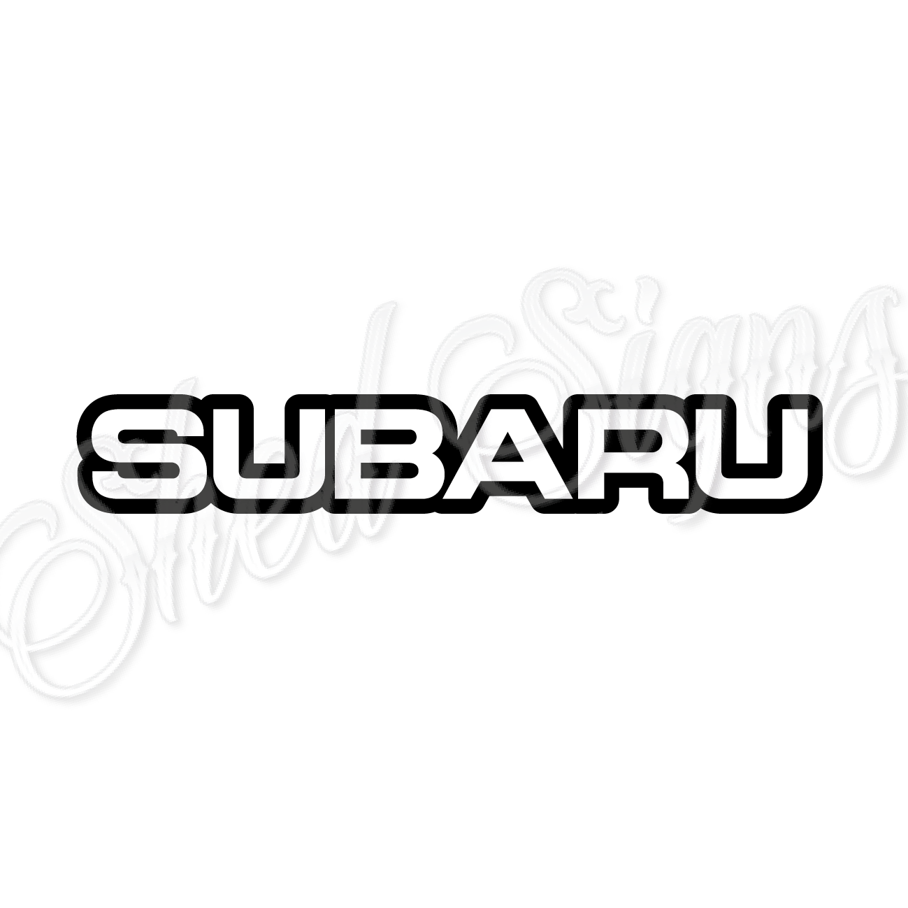 Subaru Text - 3D Acrylic Laser Cut Sign.